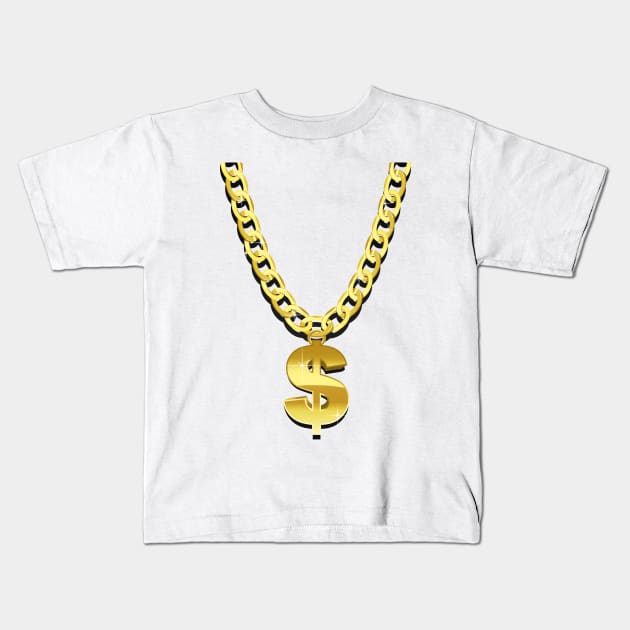 Gold Chain Kids T-Shirt by Bethany-Bailey